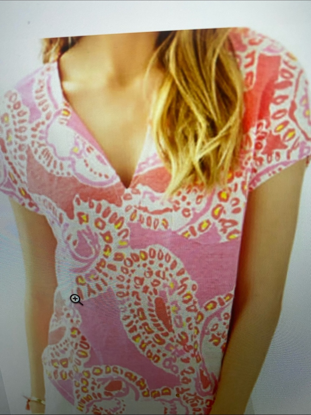 Lilly Pulitzer Duval Top Hot Coral Trunk In Love 💯Linen Small